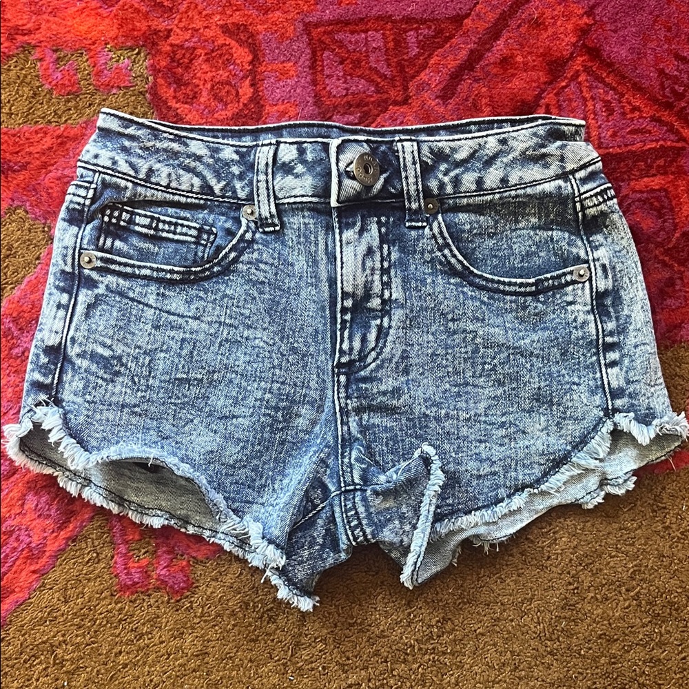 Acid Wash Denim Mudd Jean Shorts